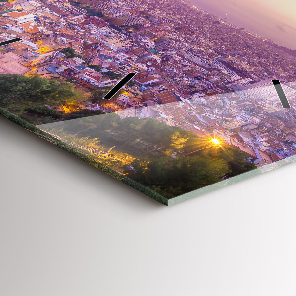 Orologio quadrato in vetro Bunker di Barcellona El Carmel