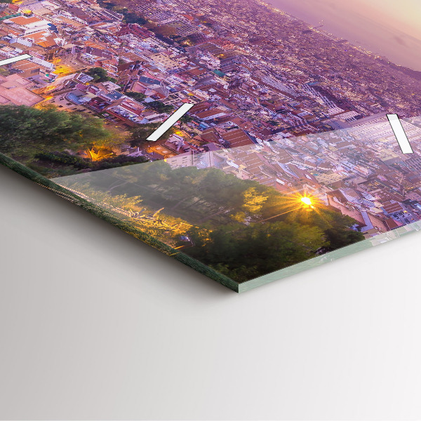 Orologio quadrato in vetro Bunker di Barcellona El Carmel