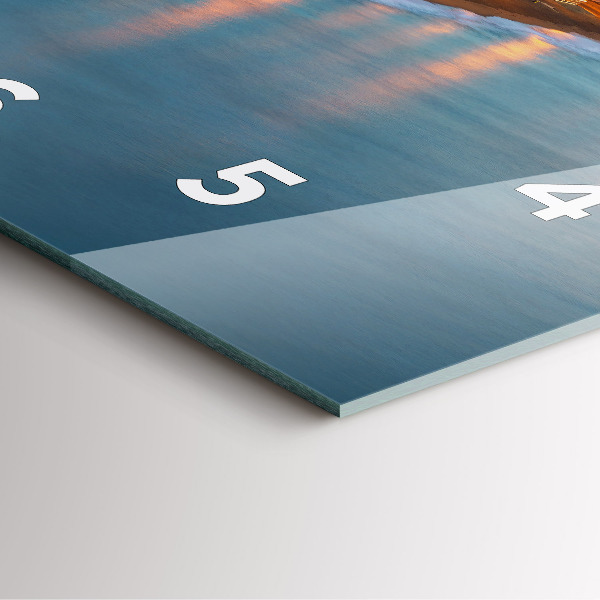 Orologio quadrato in vetro Spiaggia di Barcellona