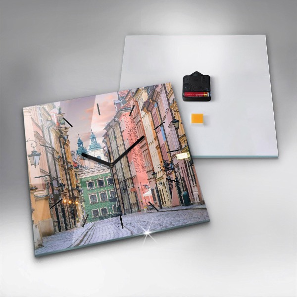 Orologio quadrato in vetro Città Vecchia di Varsavia