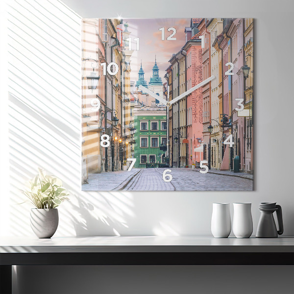 Orologio quadrato in vetro Città Vecchia di Varsavia