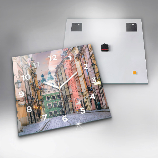 Orologio quadrato in vetro Città Vecchia di Varsavia