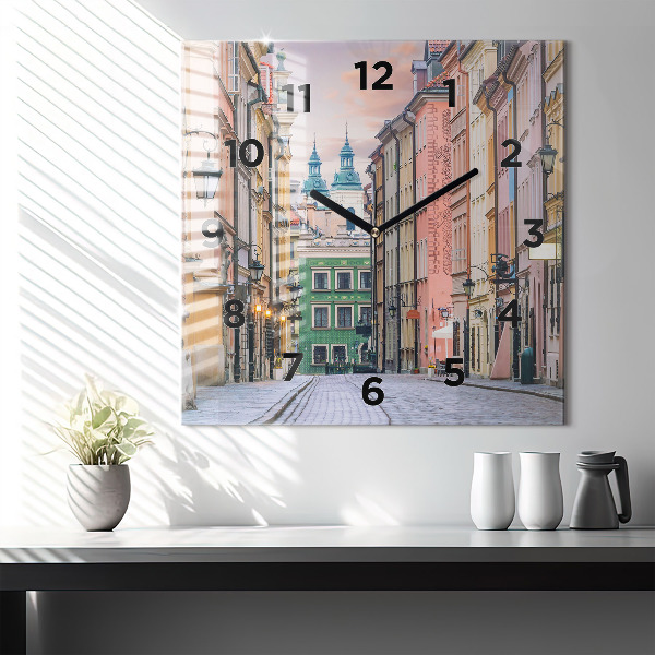 Orologio quadrato in vetro Città Vecchia di Varsavia