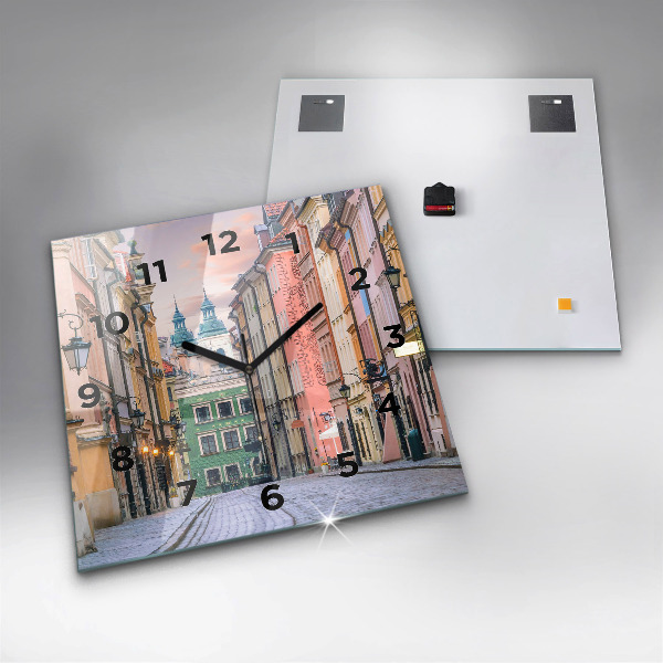 Orologio quadrato in vetro Città Vecchia di Varsavia