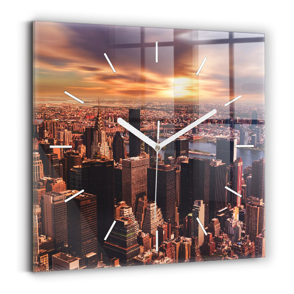 Orologio quadrato Panorama della città ovest