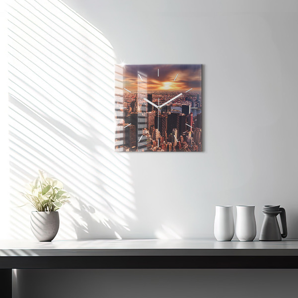 Orologio quadrato Panorama della città ovest