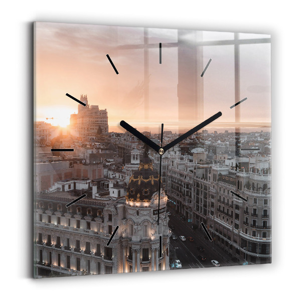 Orologio quadrato Città al tramonto