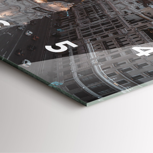 Orologio quadrato Città al tramonto