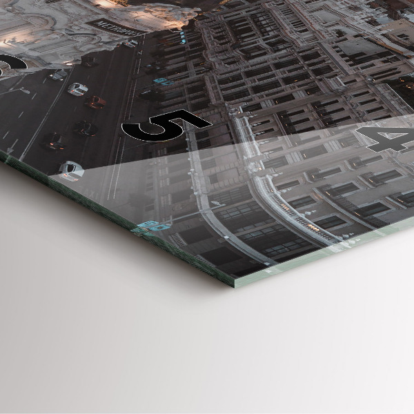 Orologio quadrato Città al tramonto