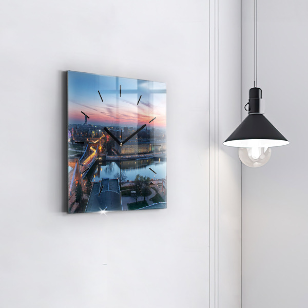 Orologio quadrato Breslavia da un drone