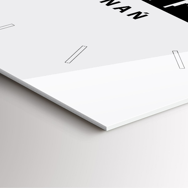 Orologio quadrato in vetro Grafica panoramica di Poznan