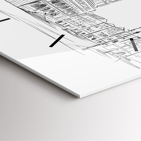 Orologio quadrato Schizzo della città vecchia di Poznań