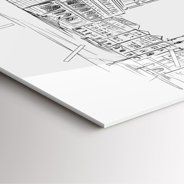 Orologio quadrato Schizzo della città vecchia di Poznań