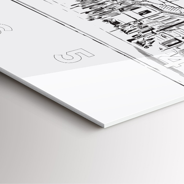 Orologio quadrato in vetro Illustrazione della città di Poznań