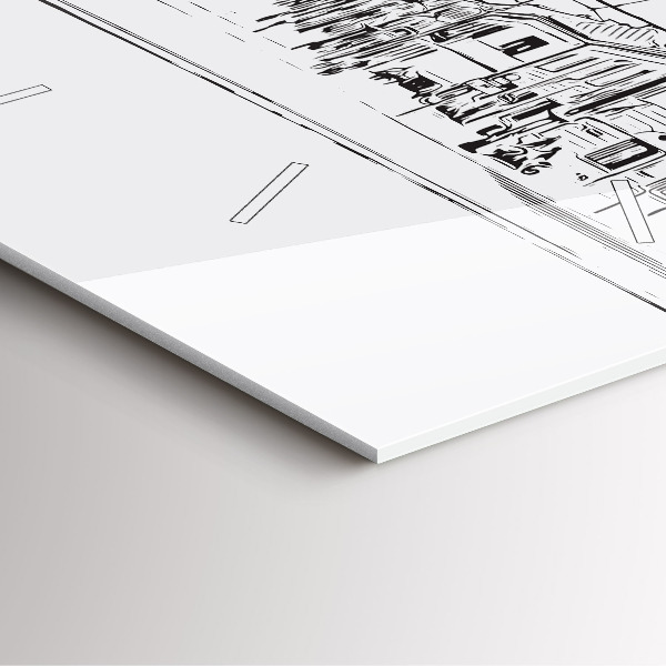 Orologio quadrato in vetro Illustrazione della città di Poznań