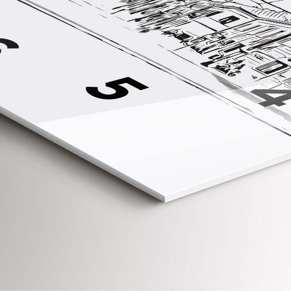 Orologio quadrato in vetro Illustrazione della città di Poznań