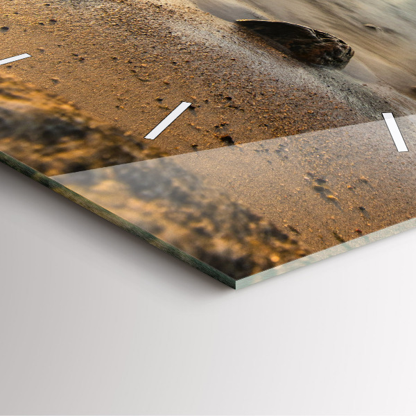 Orologio quadrato in vetro Alba sul Mar Baltico