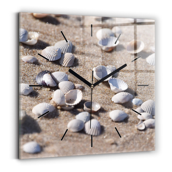 Orologio quadrato Conchiglie sulla spiaggia
