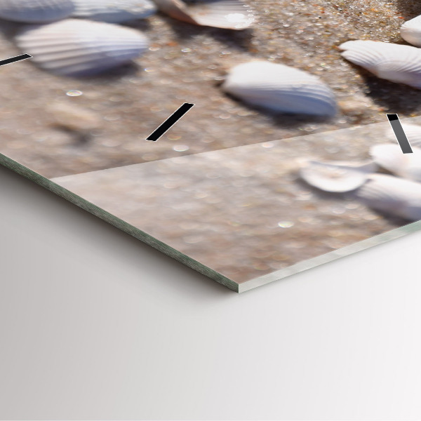 Orologio quadrato Conchiglie sulla spiaggia