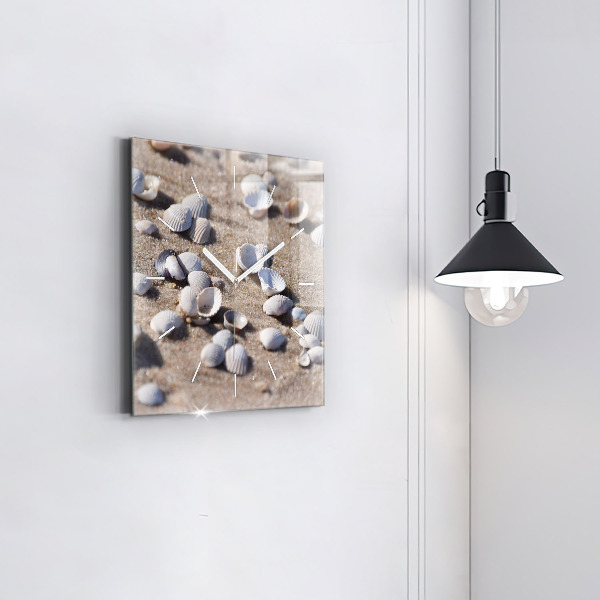 Orologio quadrato Conchiglie sulla spiaggia