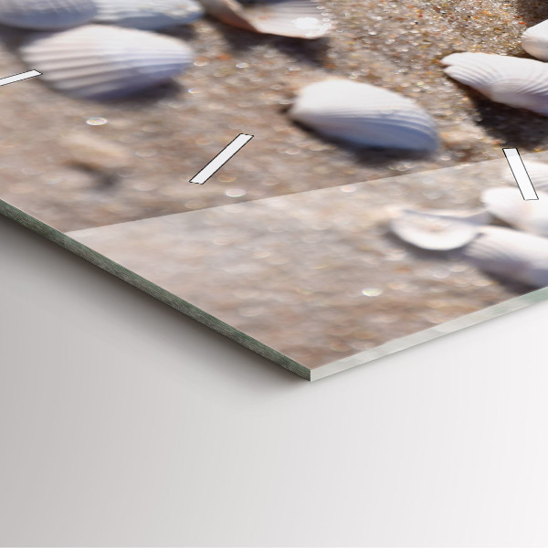 Orologio quadrato Conchiglie sulla spiaggia