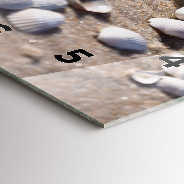 Orologio quadrato Conchiglie sulla spiaggia