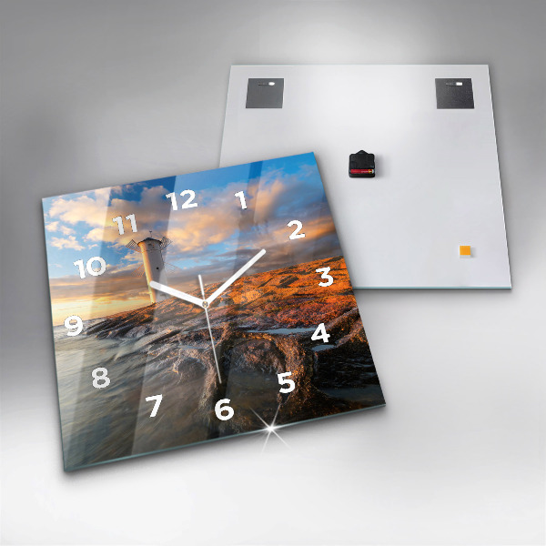 Orologio quadrato Il Faro e il Mar Baltico