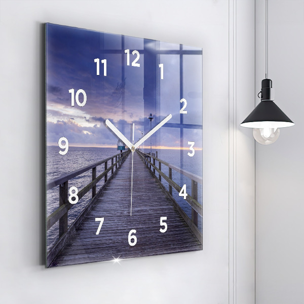 Orologio quadrato Molo sul Mar Baltico
