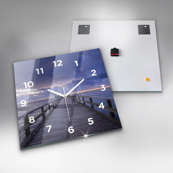 Orologio quadrato Molo sul Mar Baltico