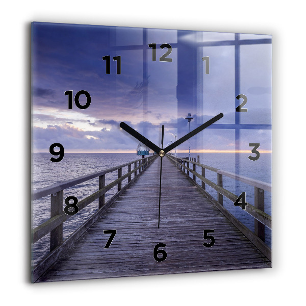 Orologio quadrato Molo sul Mar Baltico
