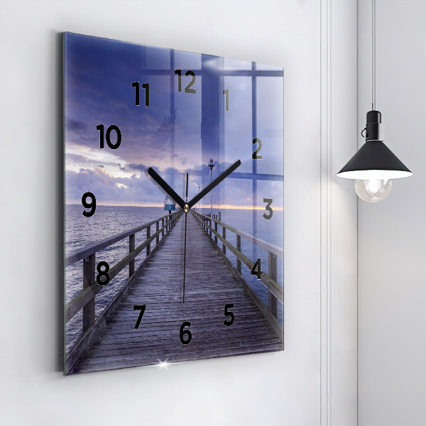 Orologio quadrato Molo sul Mar Baltico