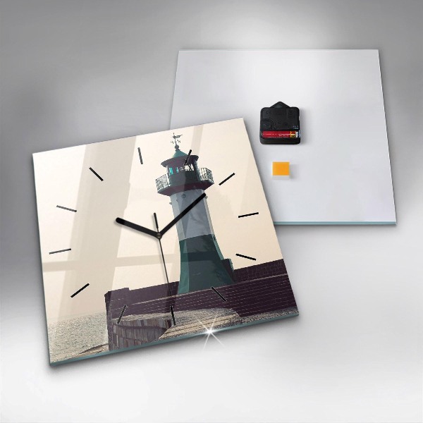 Orologio quadrato Il faro e il mare