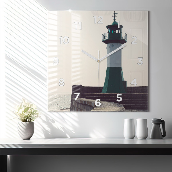 Orologio quadrato Il faro e il mare
