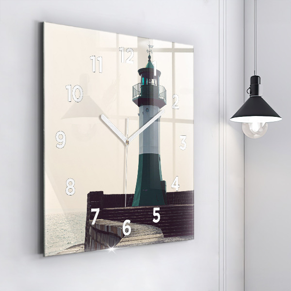 Orologio quadrato Il faro e il mare