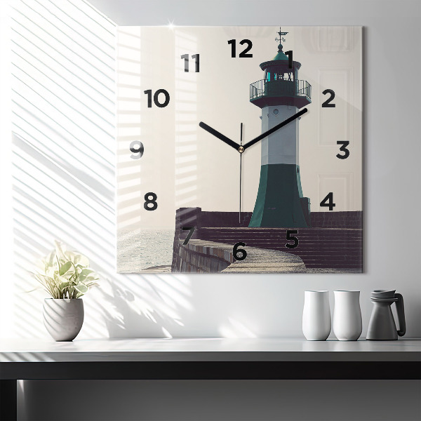 Orologio quadrato Il faro e il mare