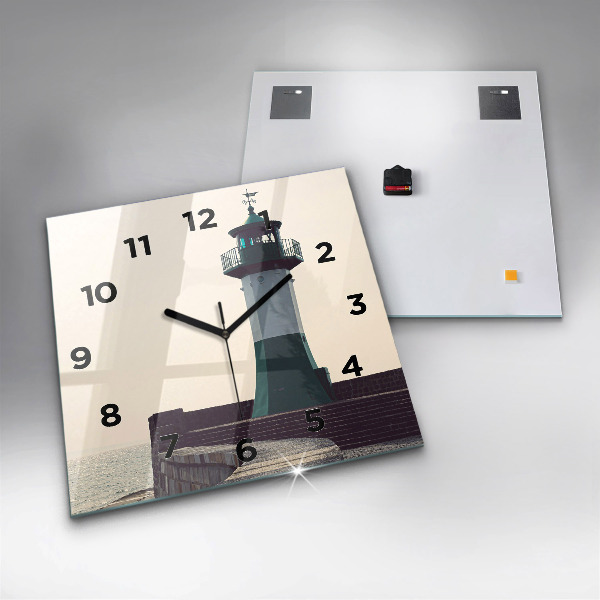 Orologio quadrato Il faro e il mare