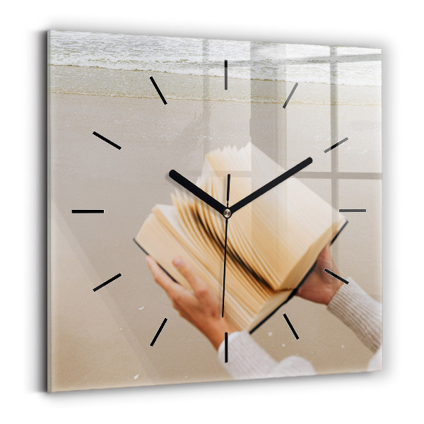 Orologio quadrato Un momento con un libro