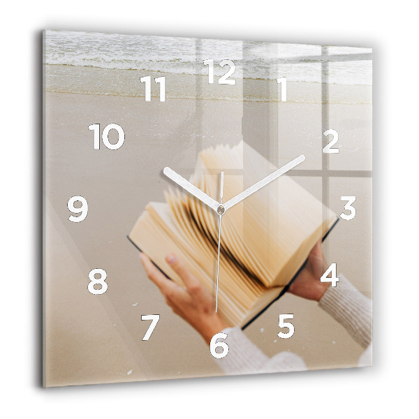Orologio quadrato Un momento con un libro