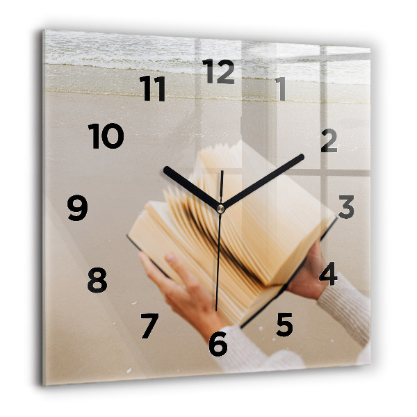 Orologio quadrato Un momento con un libro