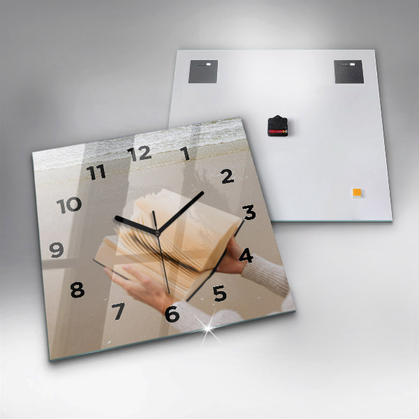 Orologio quadrato Un momento con un libro
