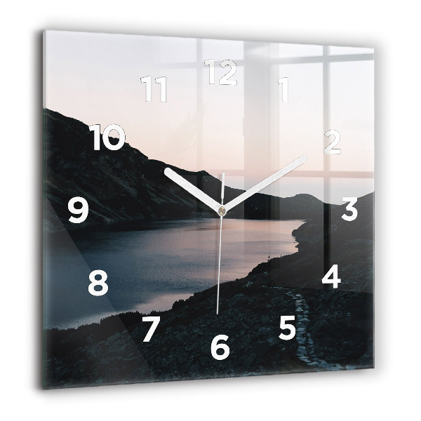 Orologio quadrato Lago e montagne