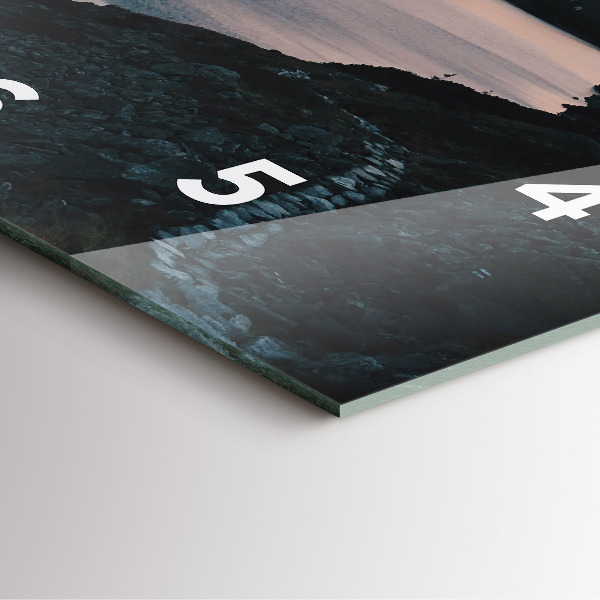 Orologio quadrato Lago e montagne