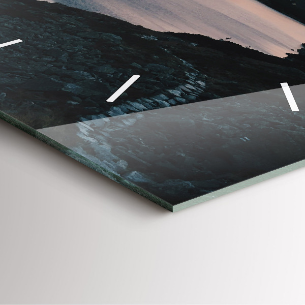 Orologio quadrato Lago e montagne