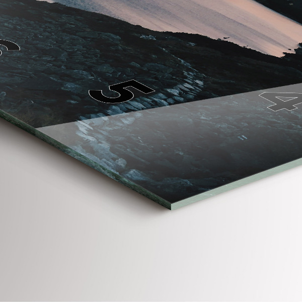 Orologio quadrato Lago e montagne