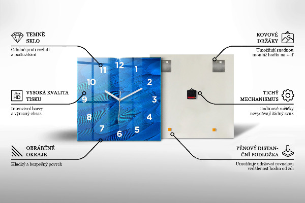 Orologio quadrato Cervi sulle tracce