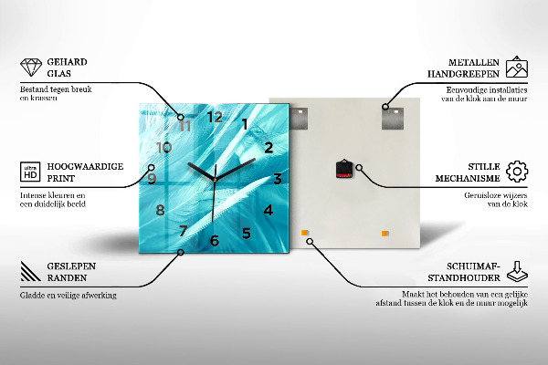 Orologio quadrato Cervi sulle tracce