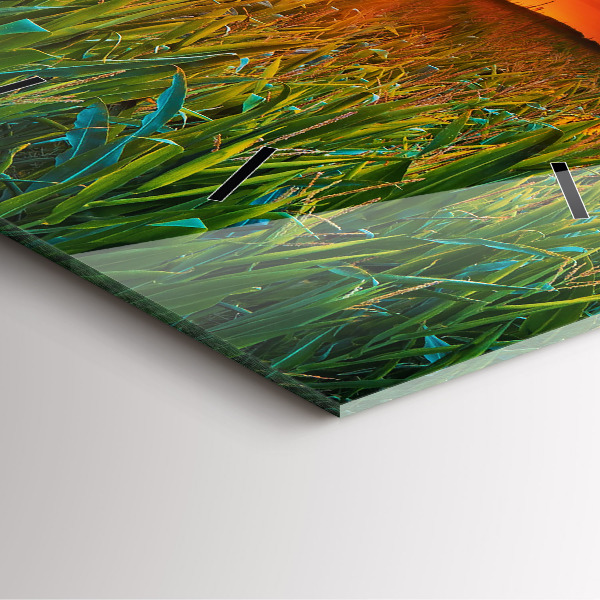 Orologio quadrato Girasoli nel prato