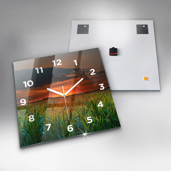 Orologio quadrato Girasoli nel prato
