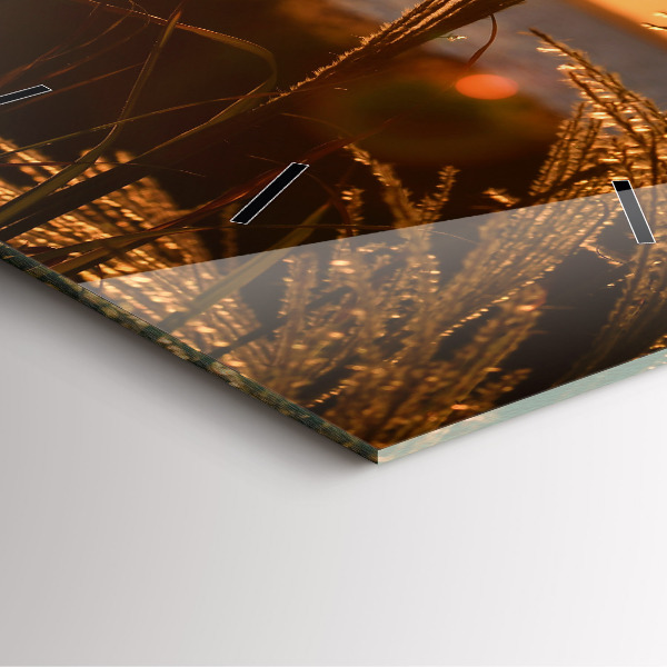 Orologio quadrato Grano al sole dorato