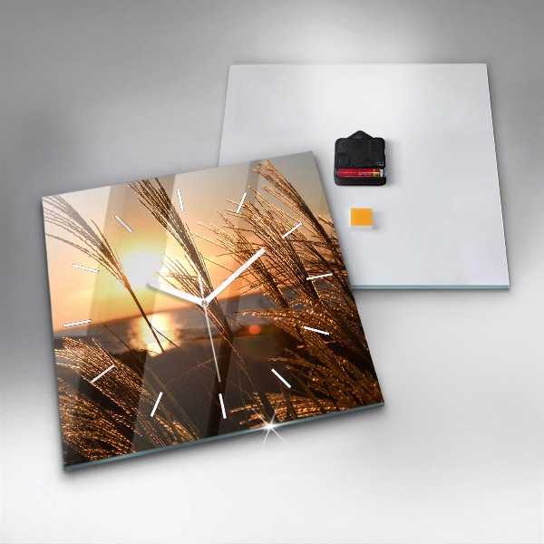 Orologio quadrato Grano al sole dorato